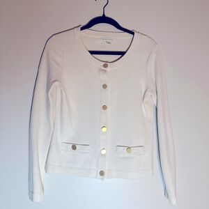 Banana Republic White Cardigan